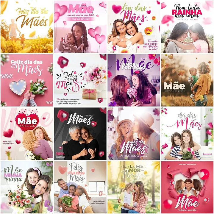 70 Artes Mídias Sociais Dia das Mães Editáveis Photoshop 3