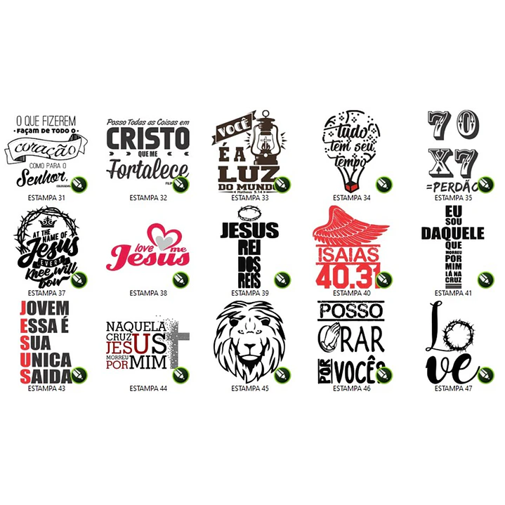 150 Artes Estampas Sublimação Silk Vetores Vetor Gospel Editável em Corel Draw 1