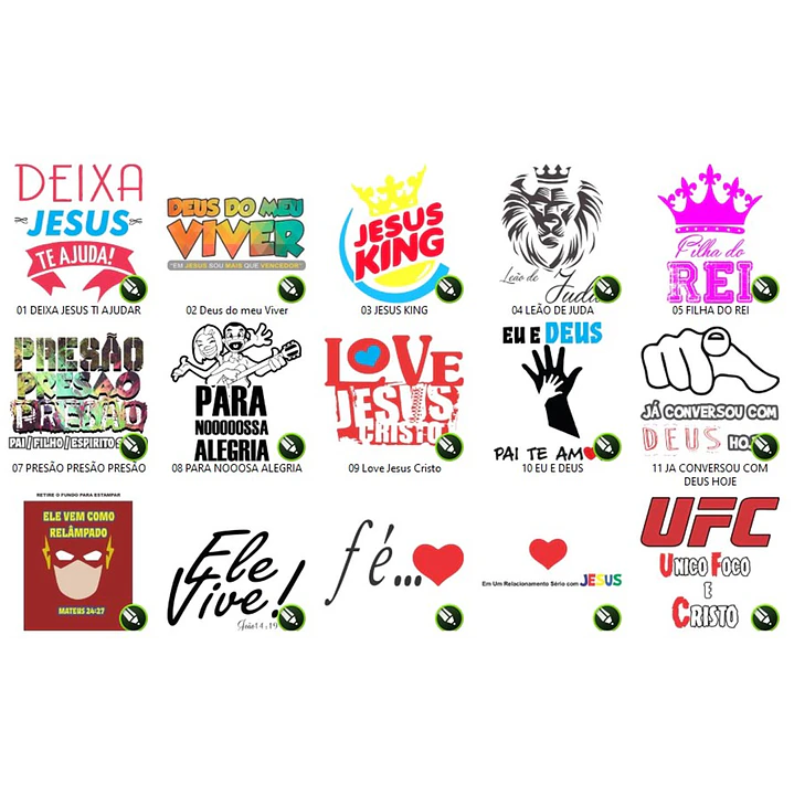 150 Artes Estampas Sublimação Silk Vetores Vetor Gospel Editável em Corel Draw 5