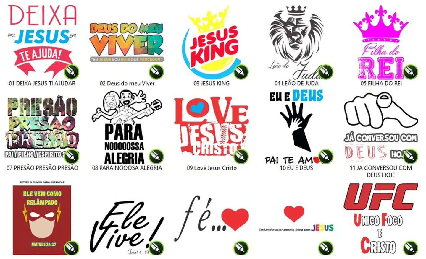 150 Artes Estampas Sublimação Silk Vetores Vetor Gospel Editável em Corel Draw 5