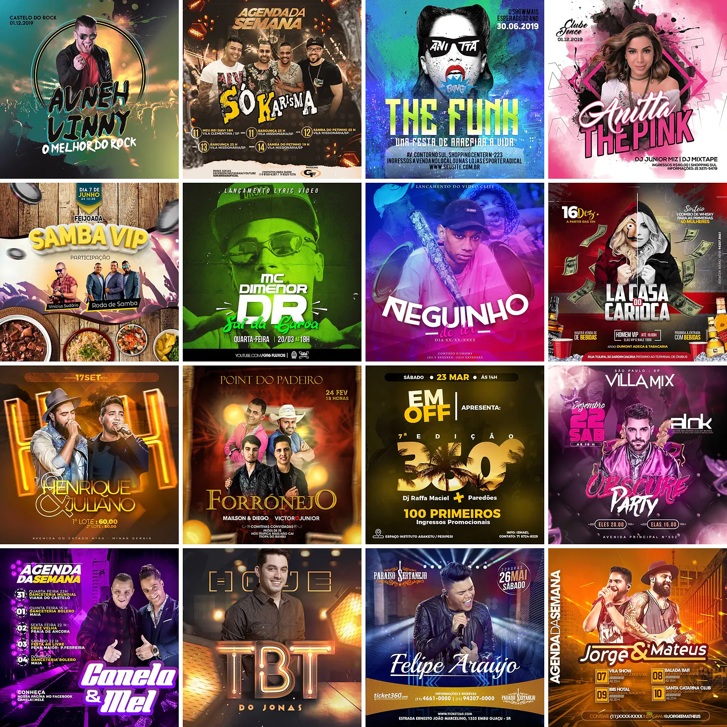 55 Artes Mídias Sociais Festa e Eventos Editáveis Photoshop 3
