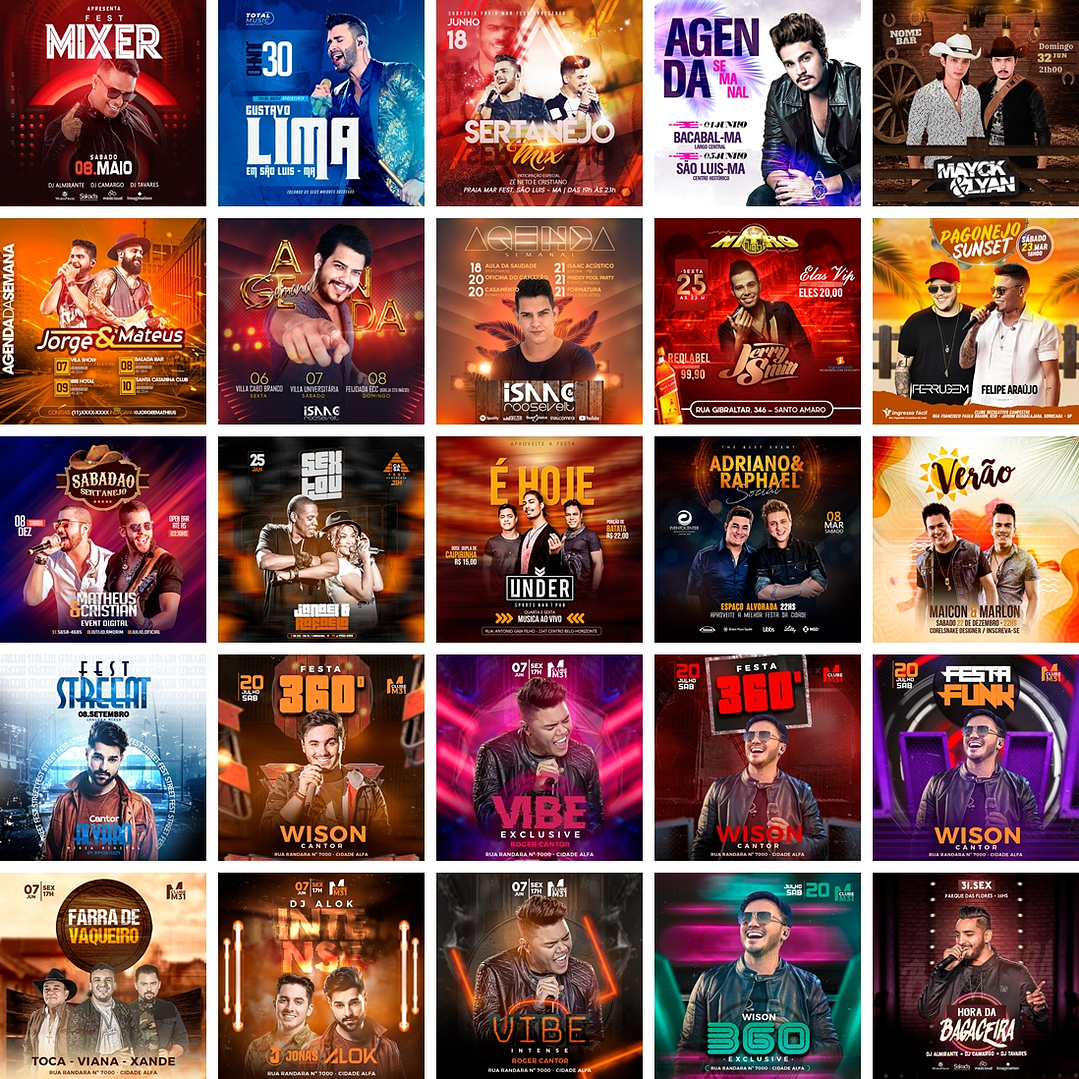 150 Artes Mídias Sociais Templates Editáveis Photoshop 2