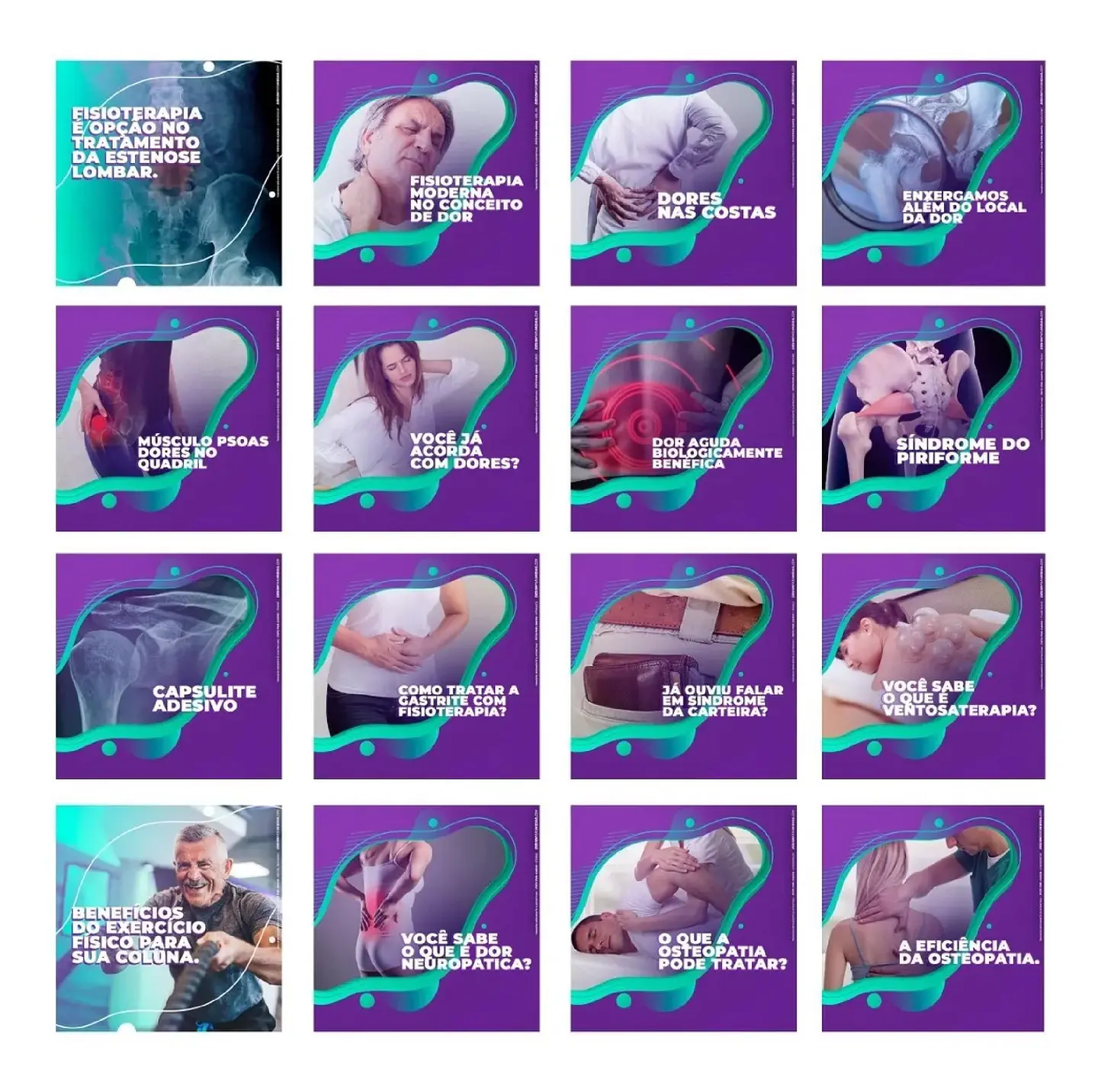 130 Artes Mídias Sociais Fisioterapia Editáveis Photoshop 2