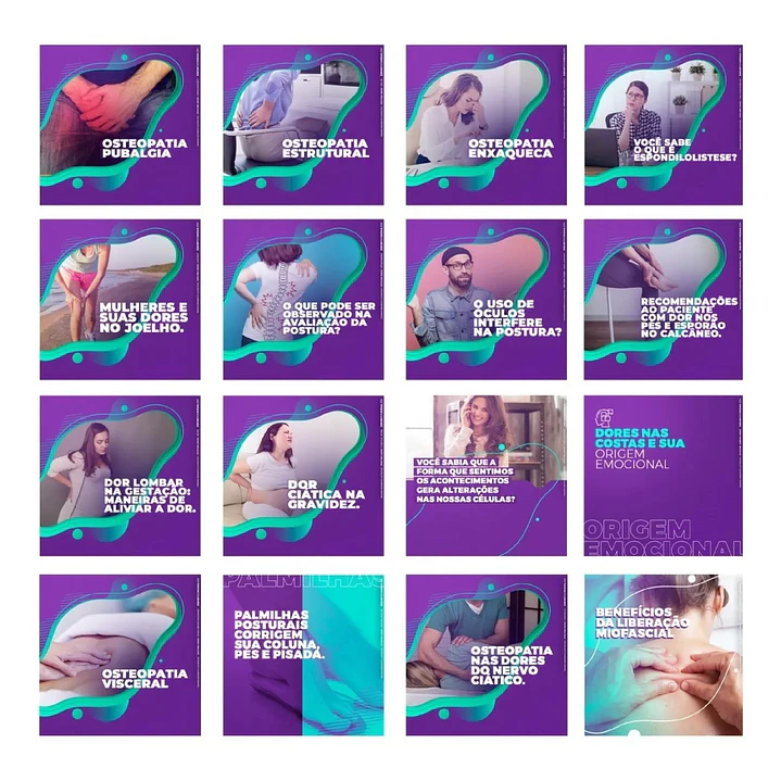 130 Artes Mídias Sociais Fisioterapia Editáveis Photoshop 3