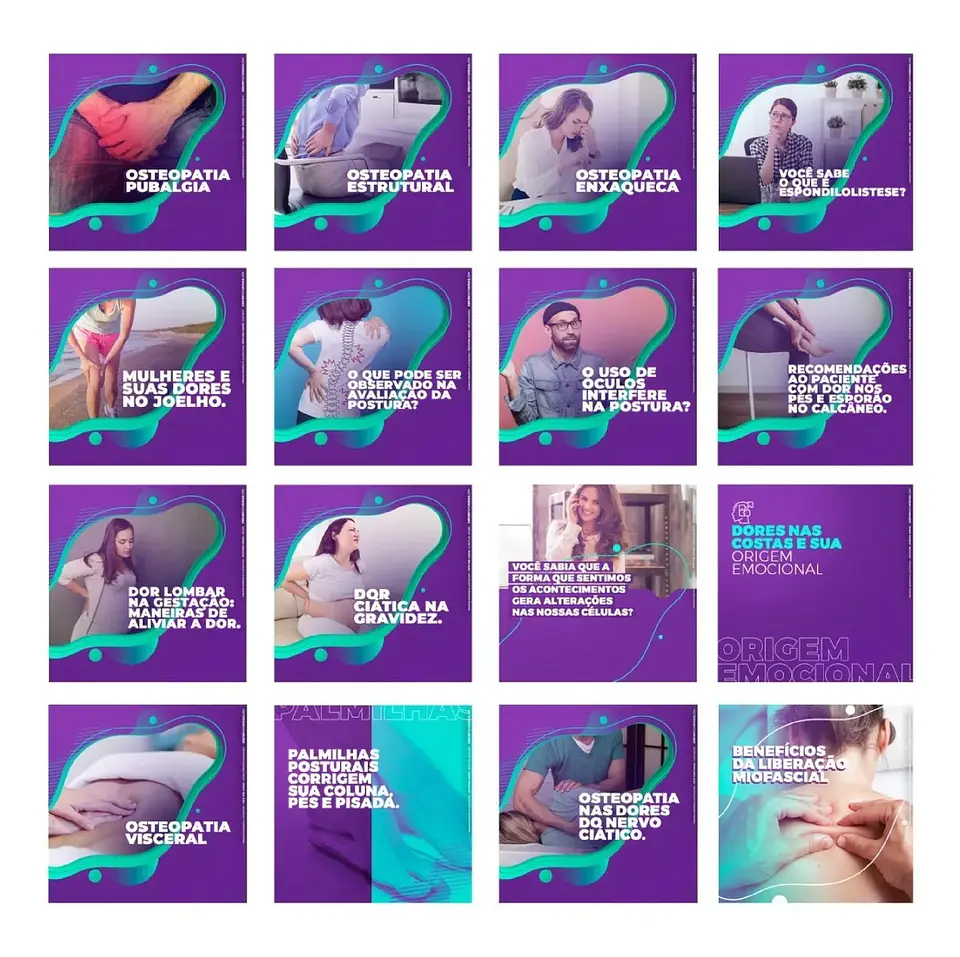 130 Artes Mídias Sociais Fisioterapia Editáveis Photoshop 3