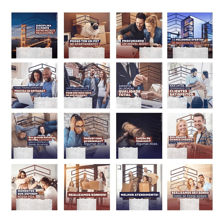 130 Artes Mídias Sociais Imobiliaria Editáveis Photoshop 1