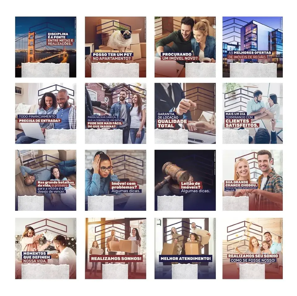 130 Artes Mídias Sociais Imobiliaria Editáveis Photoshop 1