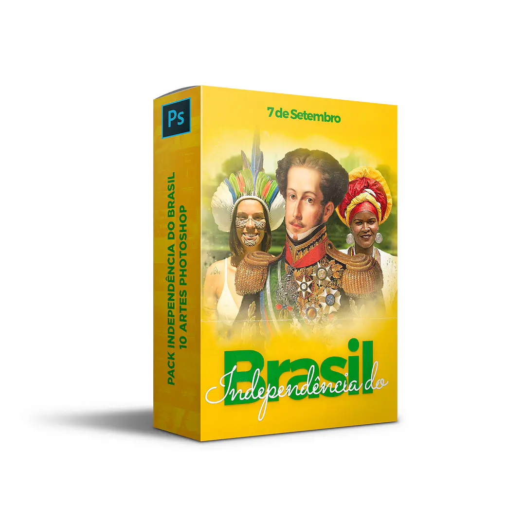 10 Artes Mídias Sociais Independêcia do Brasil Editáveis Photoshop 3