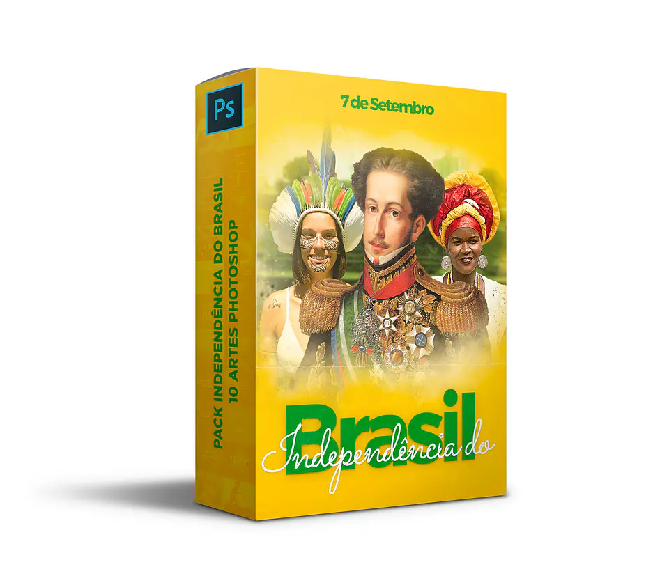 10 Artes Mídias Sociais Independêcia do Brasil Editáveis Photoshop 3