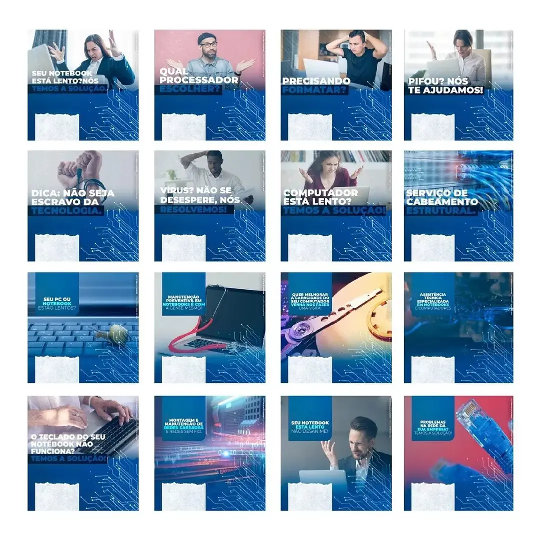 130 Artes Mídias Sociais Informática Editáveis Photoshop 2