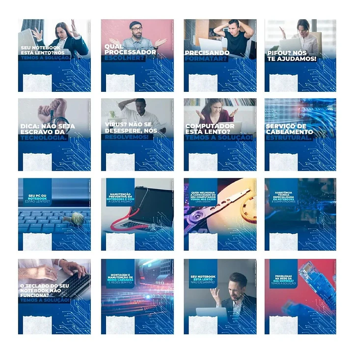 130 Artes Mídias Sociais Informática Editáveis Photoshop 2