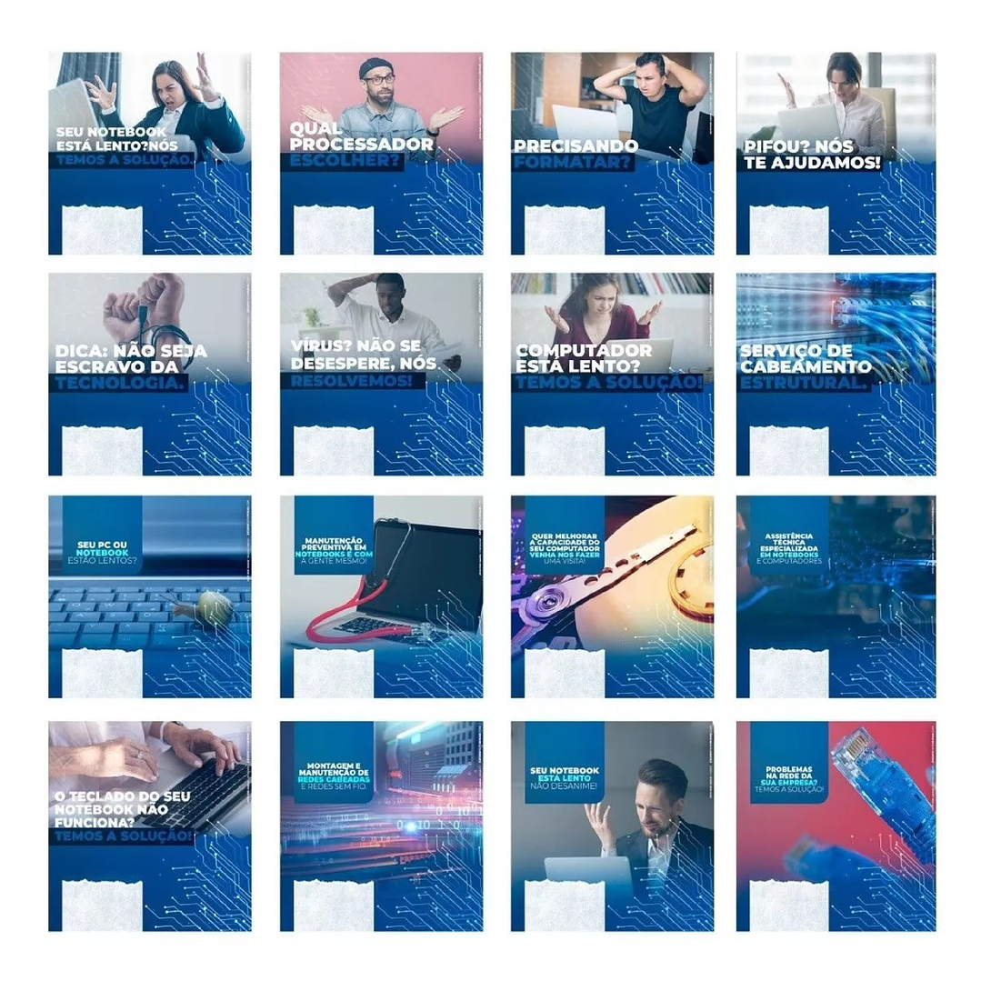 130 Artes Mídias Sociais Informática Editáveis Photoshop 2