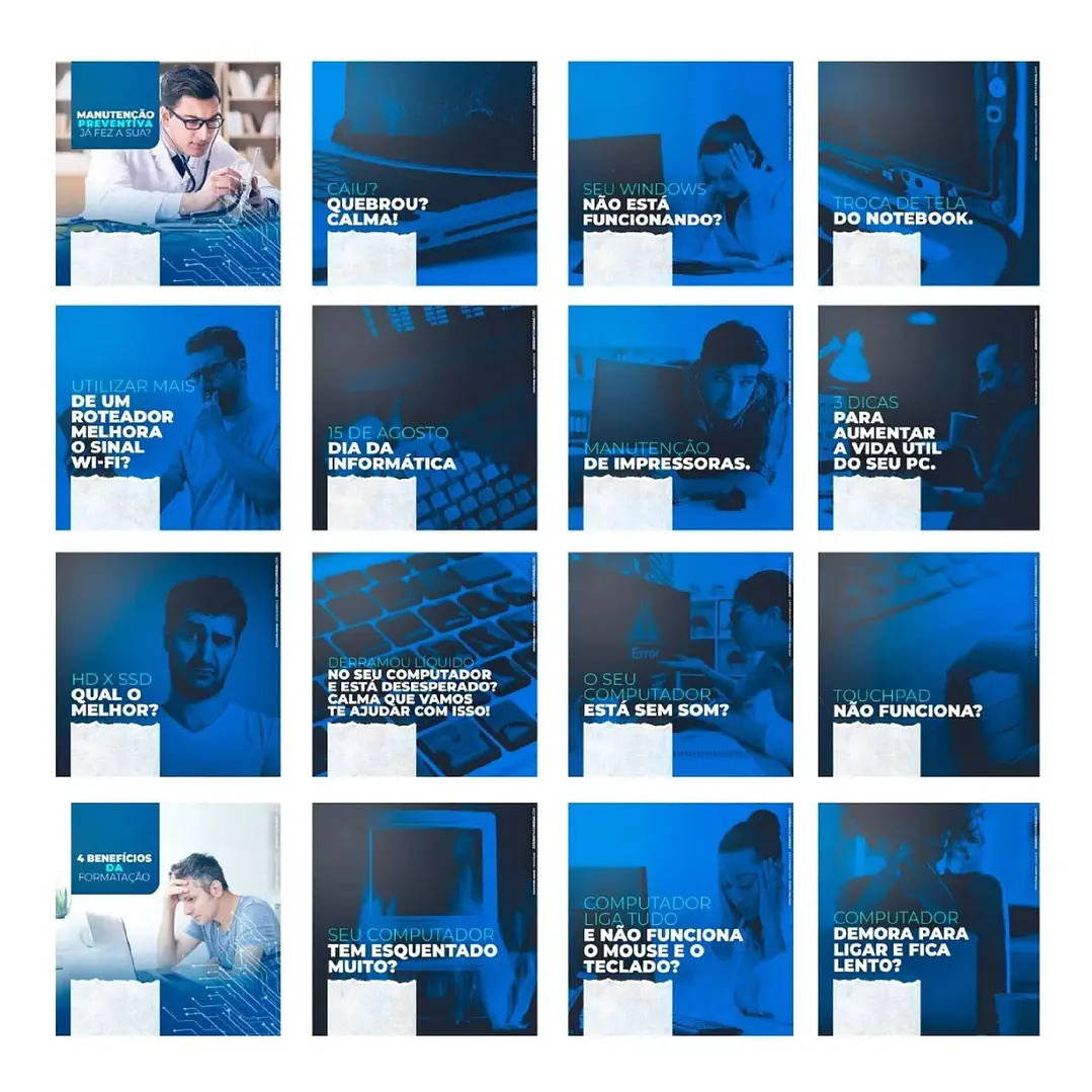 130 Artes Mídias Sociais Informática Editáveis Photoshop 3