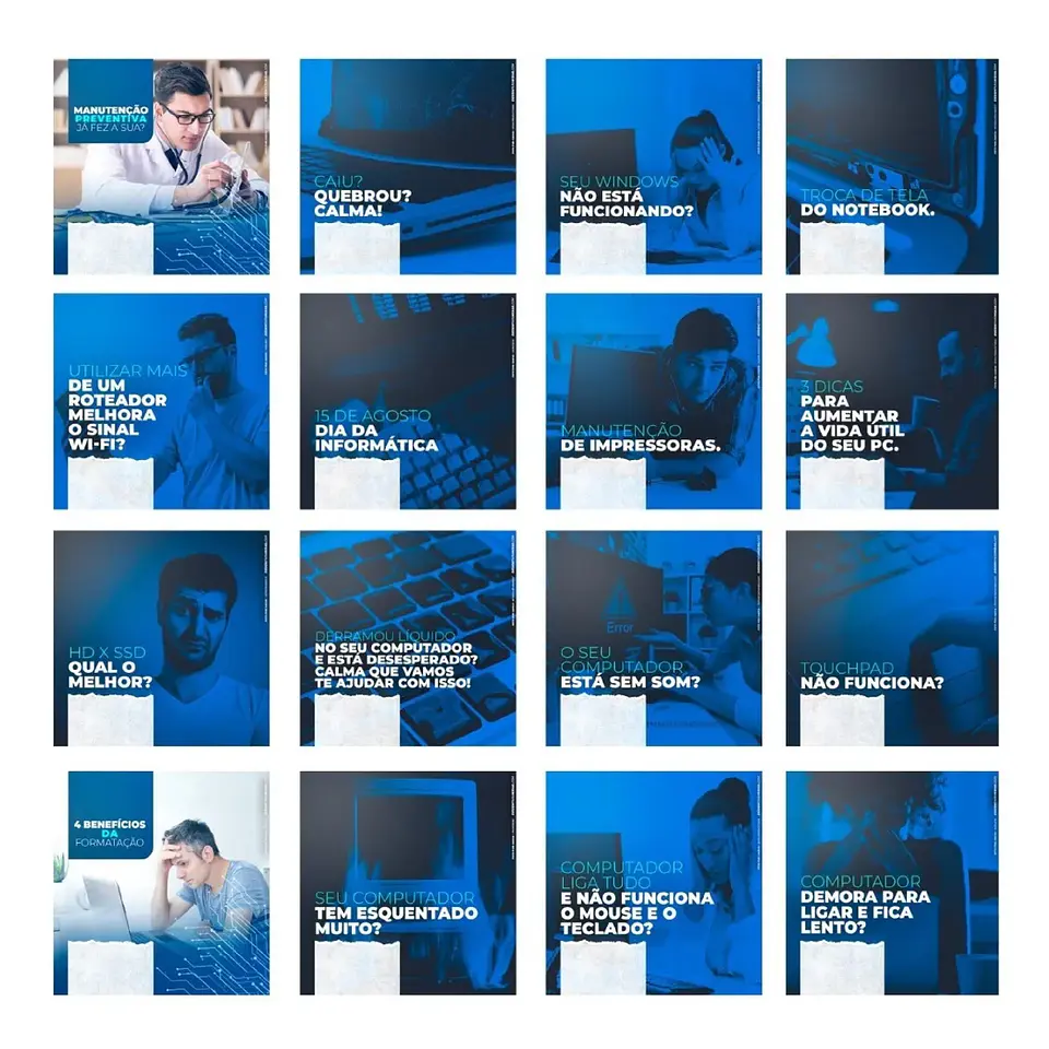 130 Artes Mídias Sociais Informática Editáveis Photoshop 3