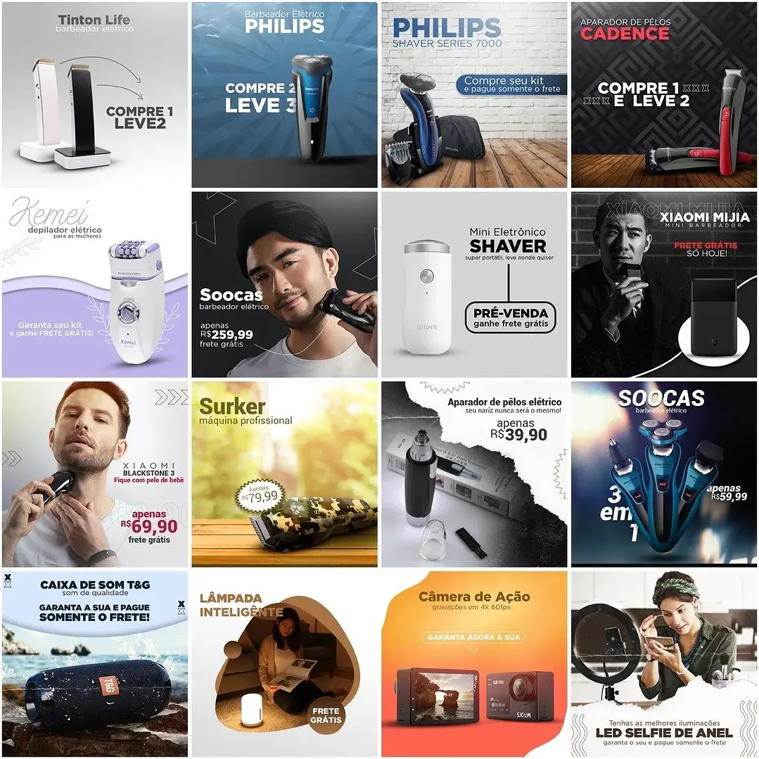120 Artes Mídias Sociais Loja e Eletronicos Editáveis Photoshop 2