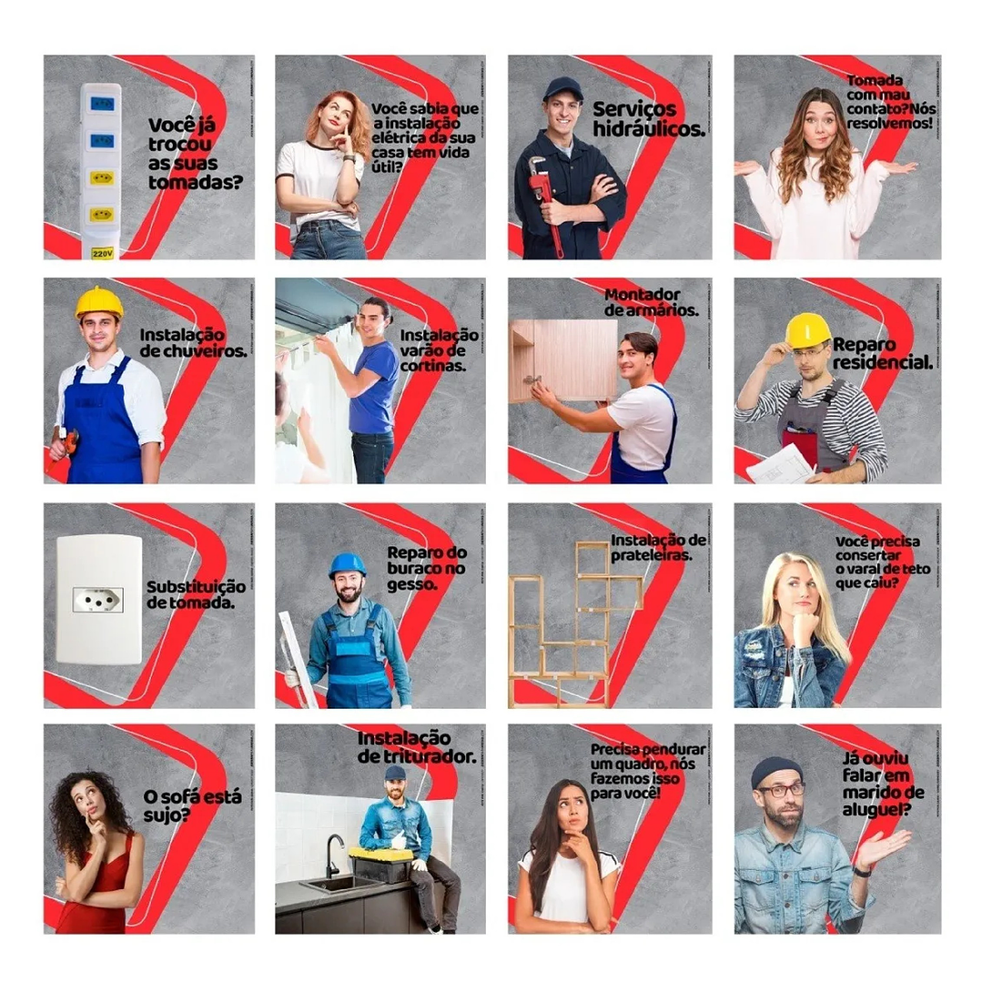 130 Artes Mídias Sociais Marido de Aluguel Editáveis Photoshop 1