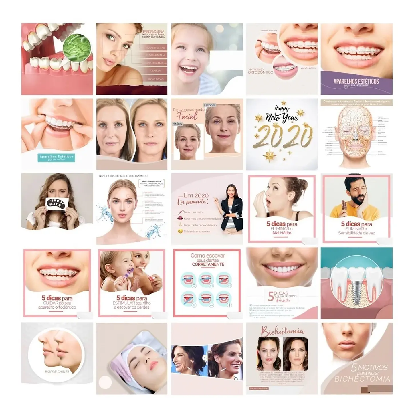200 Artes Mídias Sociais Medicos Dentista Odonto Editáveis Photoshop 1