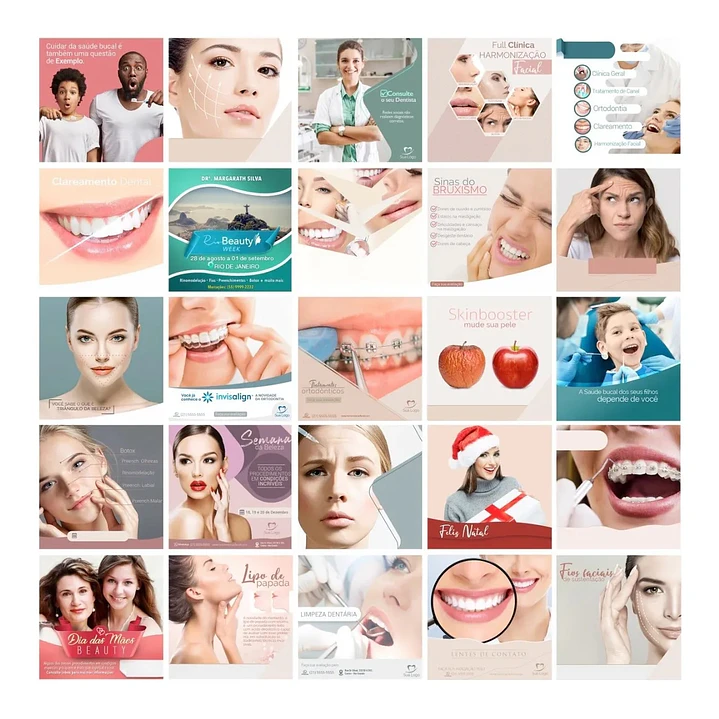 200 Artes Mídias Sociais Medicos Dentista Odonto Editáveis Photoshop 2
