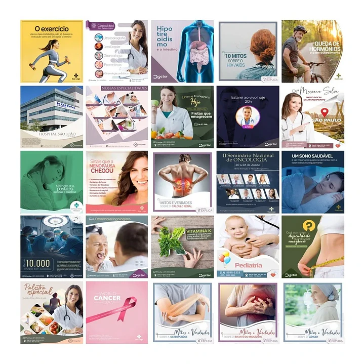 200 Artes Mídias Sociais Medicos Dentista Odonto Editáveis Photoshop 3