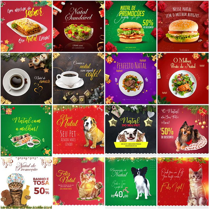 130 Artes Mídias Sociais Natal Editáveis Photoshop 3