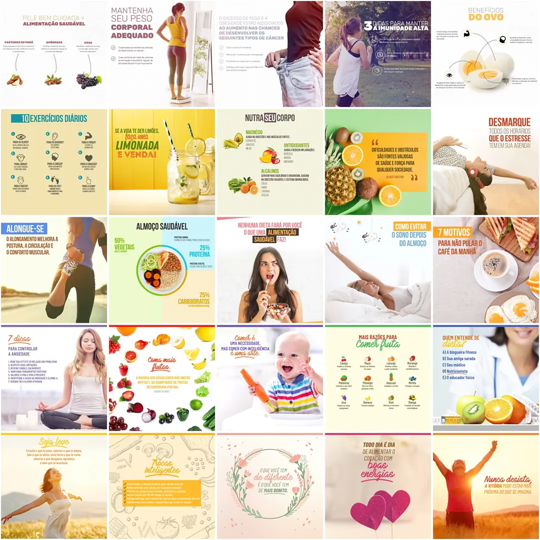 190 Artes Mídias Sociais Nutricionista Nutrição Editáveis Photoshop 4
