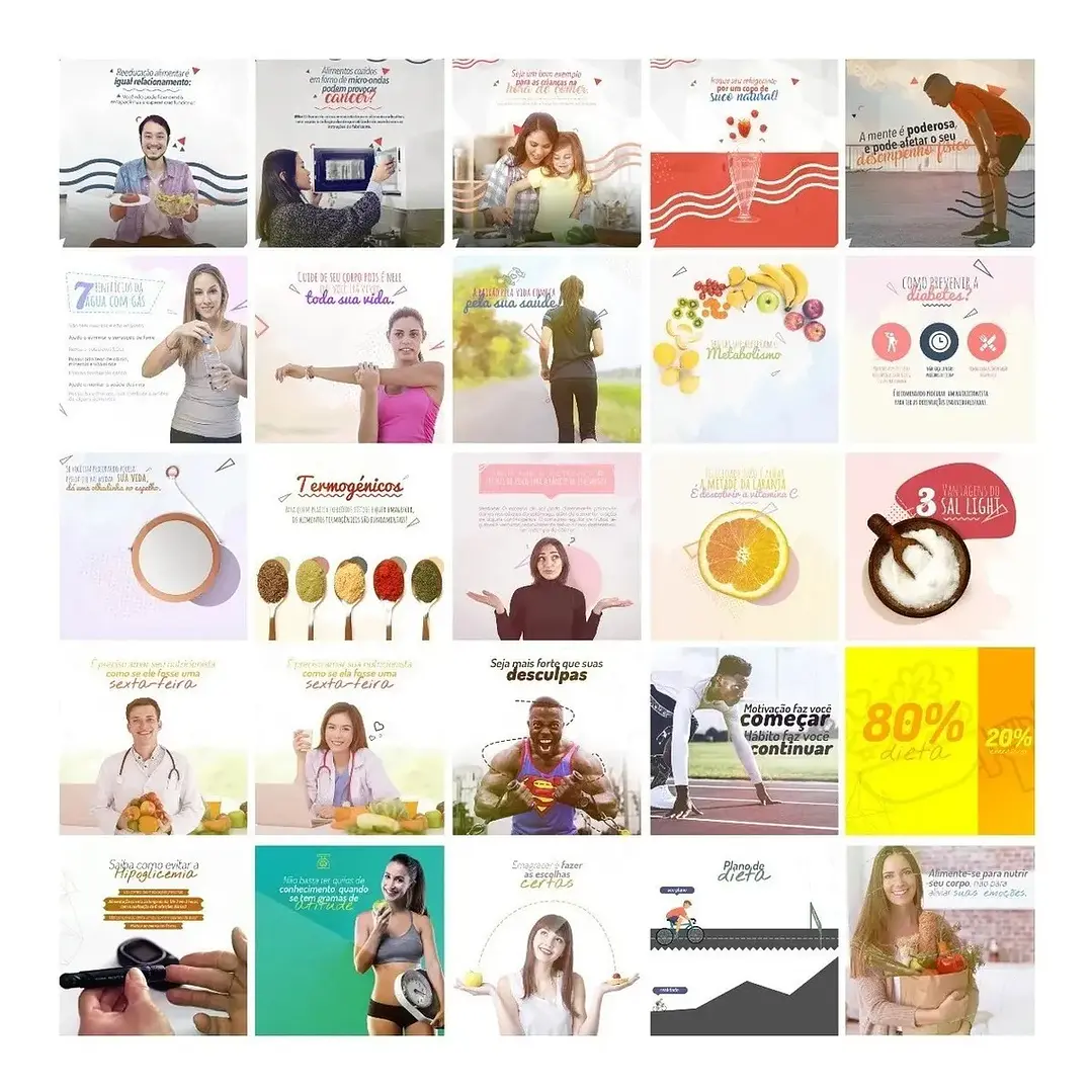 120 Artes Mídias Sociais Nutrição Nutricionista Editáveis Photoshop 2