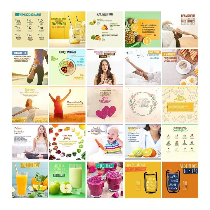 120 Artes Mídias Sociais Nutrição Nutricionista Editáveis Photoshop 3