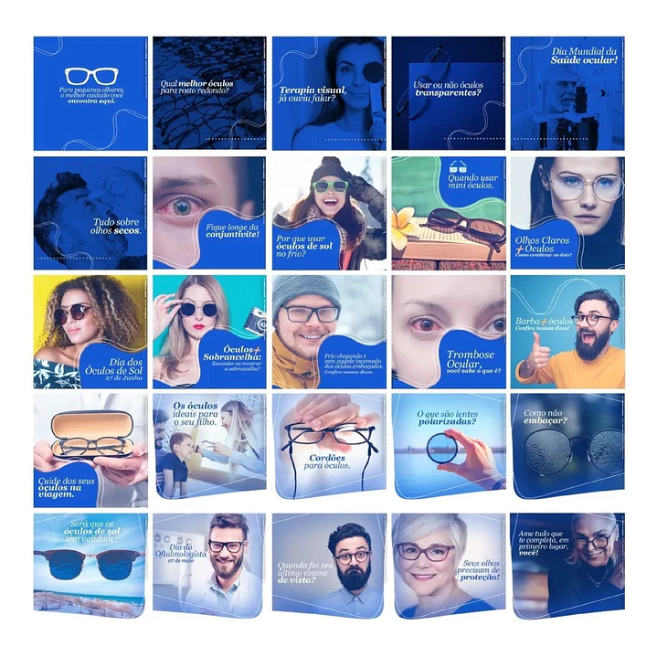130 Artes Mídias Sociais Óticas Editáveis Photoshop 1