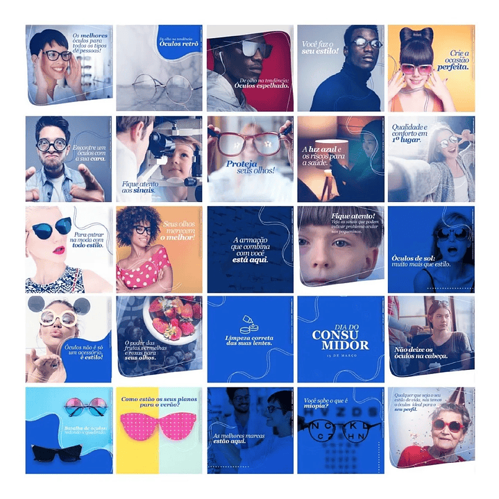 130 Artes Mídias Sociais Óticas Editáveis Photoshop 4