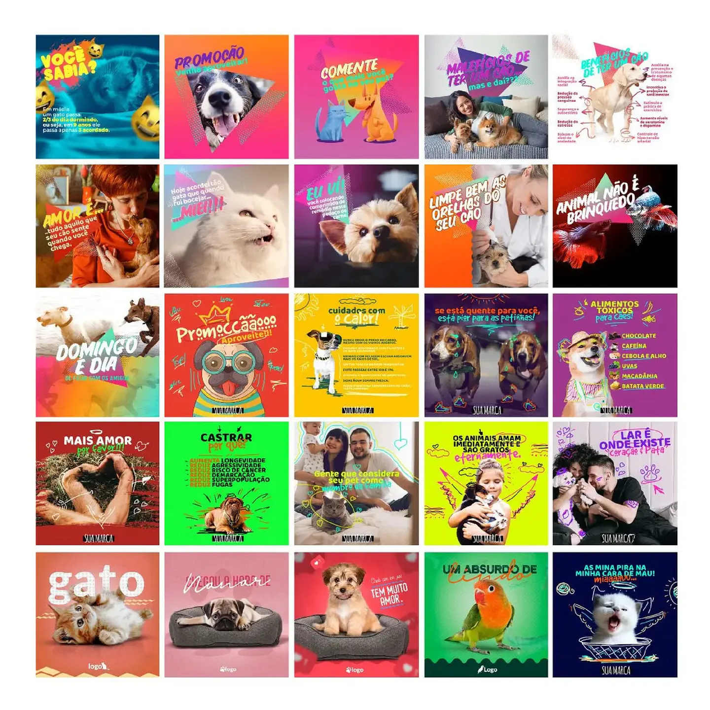 125 Artes Mídias Sociais Petshop Pet Shop Editáveis Photoshop + Png 1