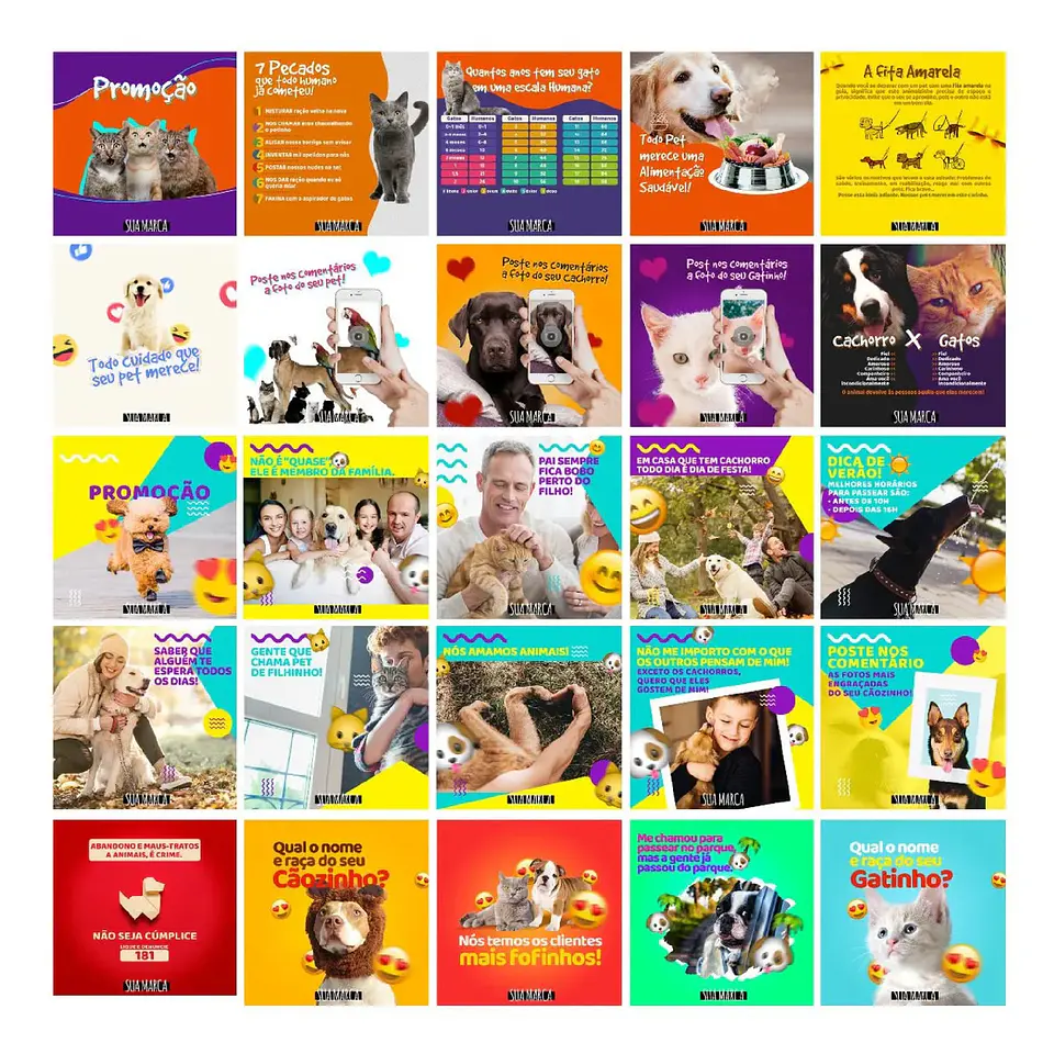 125 Artes Mídias Sociais Petshop Pet Shop Editáveis Photoshop + Png 2