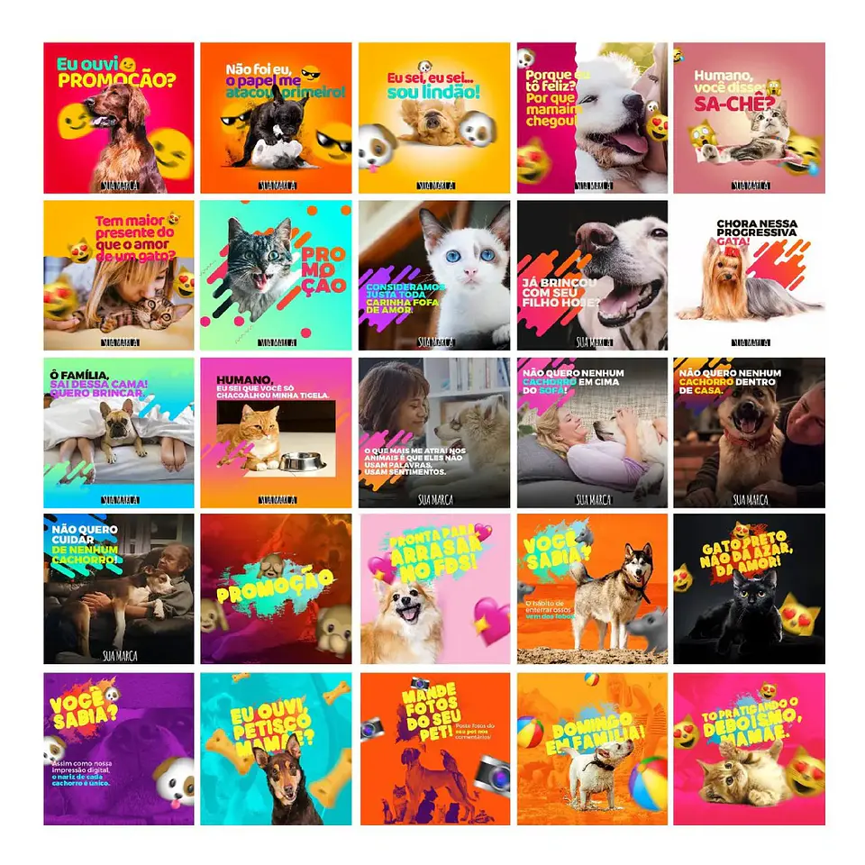 125 Artes Mídias Sociais Petshop Pet Shop Editáveis Photoshop + Png 3