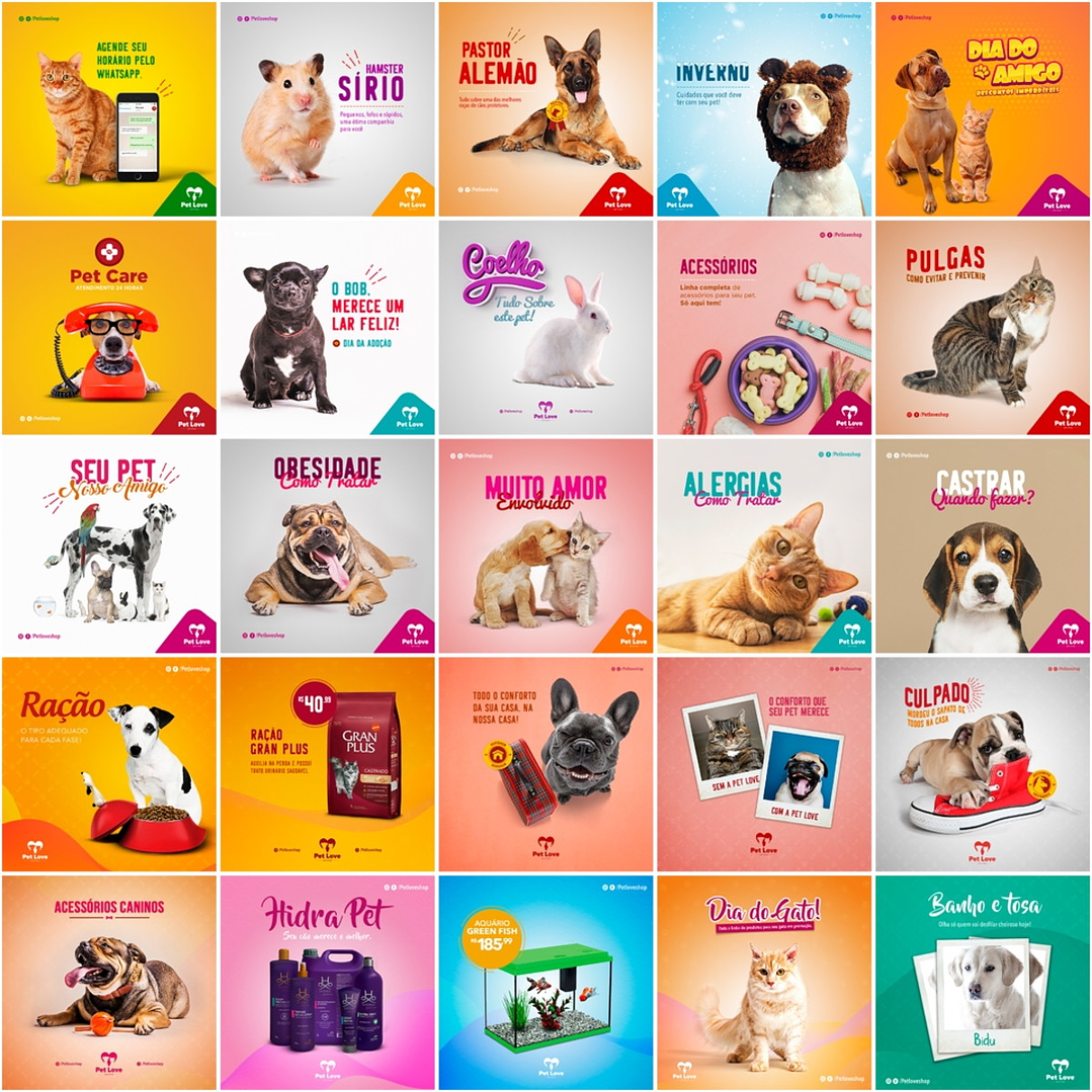 220 Artes Mídias Sociais Petshop Pet Shop Editáveis Photoshop + Png 2