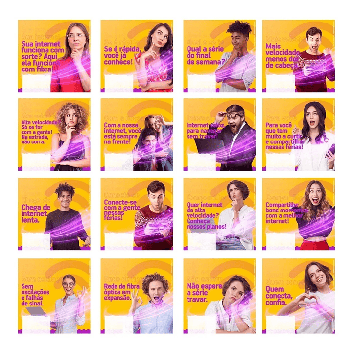 130 Artes Mídias Sociais Provedor de Internet Editáveis Photoshop + Png 1