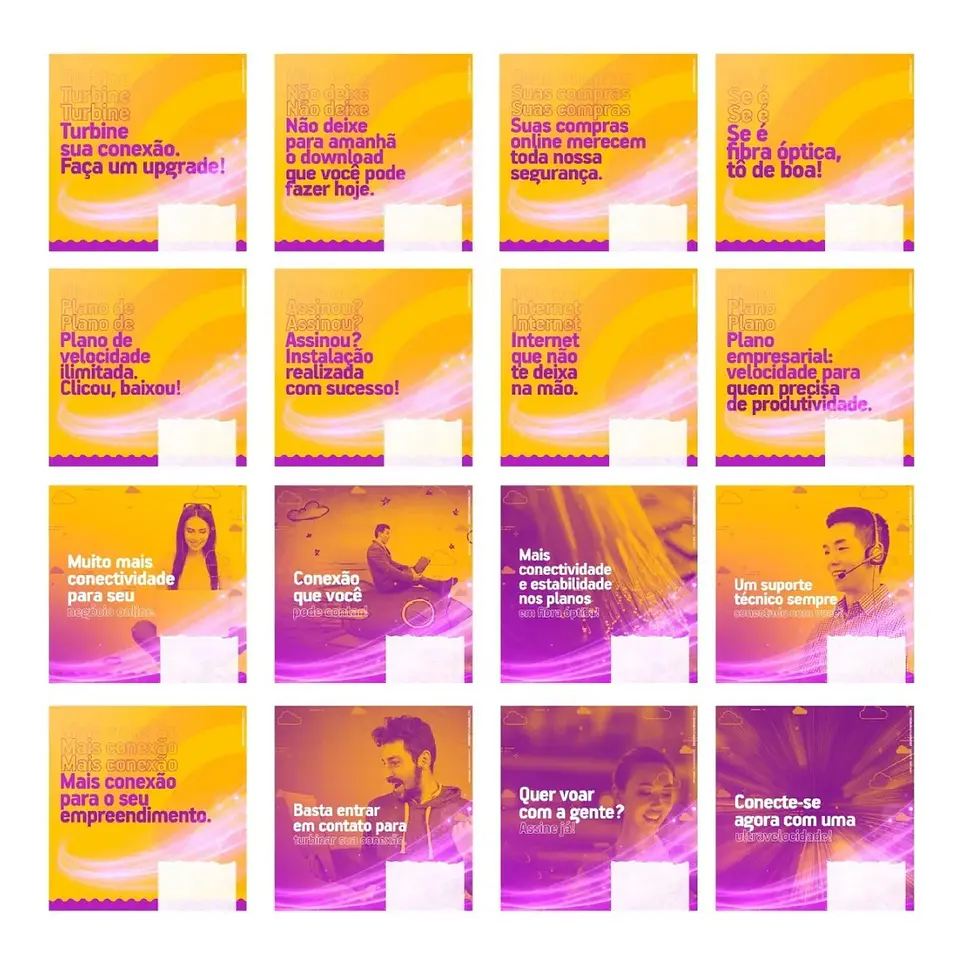 130 Artes Mídias Sociais Provedor de Internet Editáveis Photoshop + Png 5