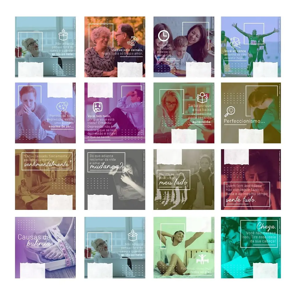 130 Artes Mídias Sociais Psicologos Editáveis Photoshop + Png 5