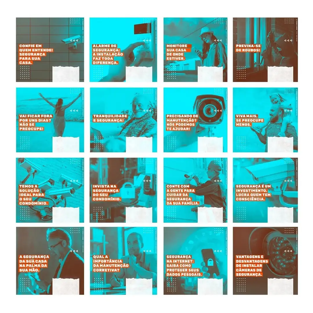 130 Artes Mídias Sociais Segurança Eletronica Editáveis Photoshop + Png 1