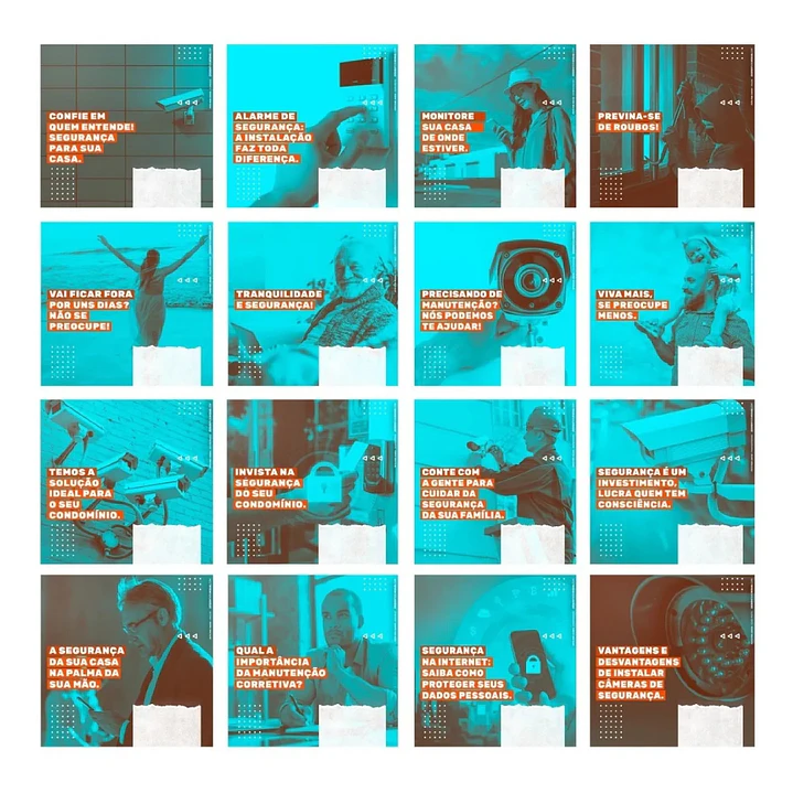 130 Artes Mídias Sociais Segurança Eletronica Editáveis Photoshop + Png 1