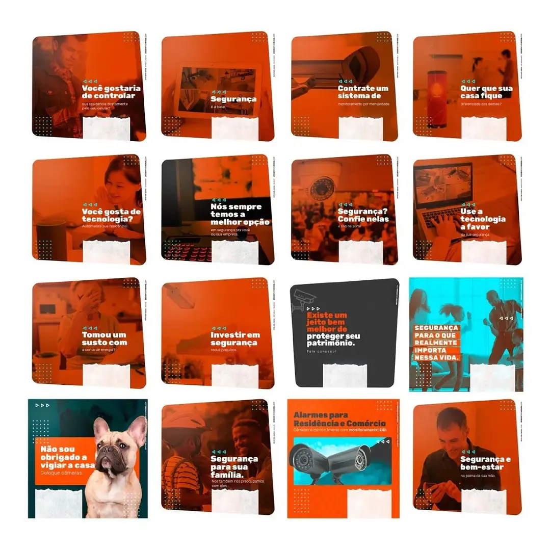130 Artes Mídias Sociais Segurança Eletronica Editáveis Photoshop + Png 4