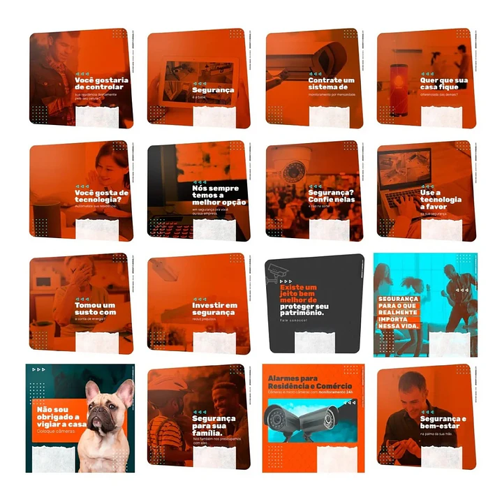 130 Artes Mídias Sociais Segurança Eletronica Editáveis Photoshop + Png 4