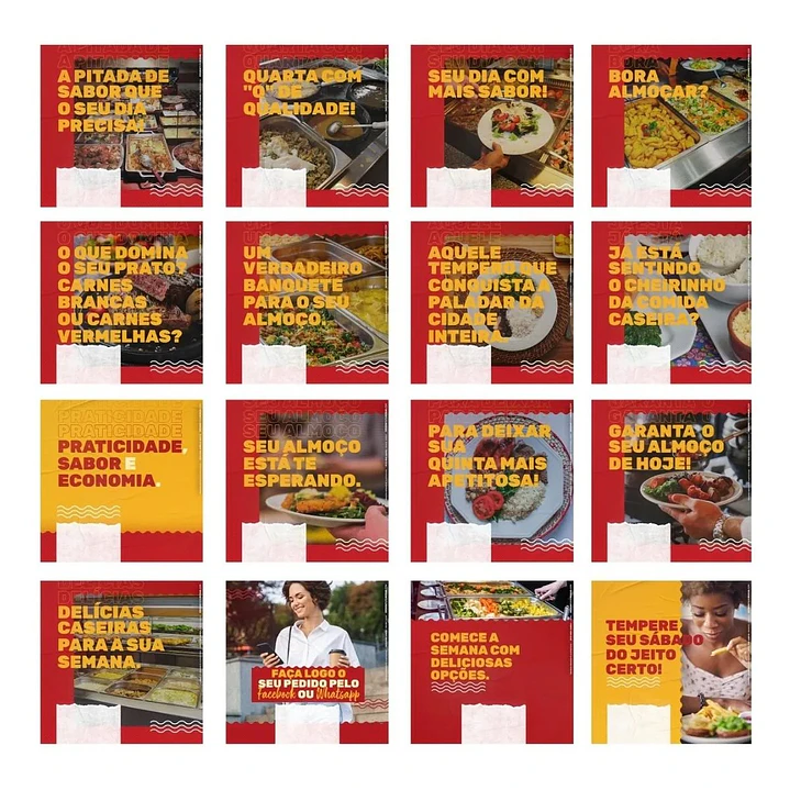 130 Artes Mídias Sociais Restaurante Self Service Editáveis Photoshop + Png 2