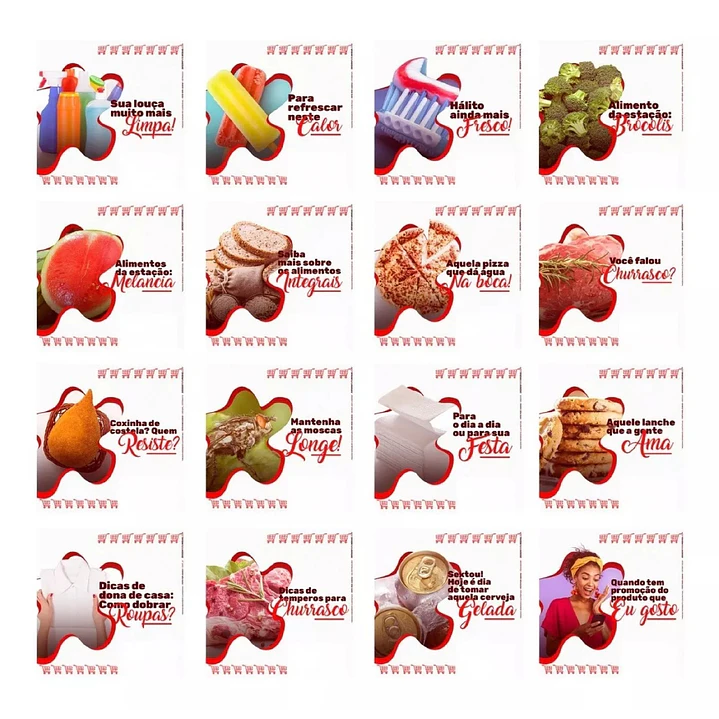 130 Artes Mídias Sociais Supermercados Editáveis Photoshop + Png 3