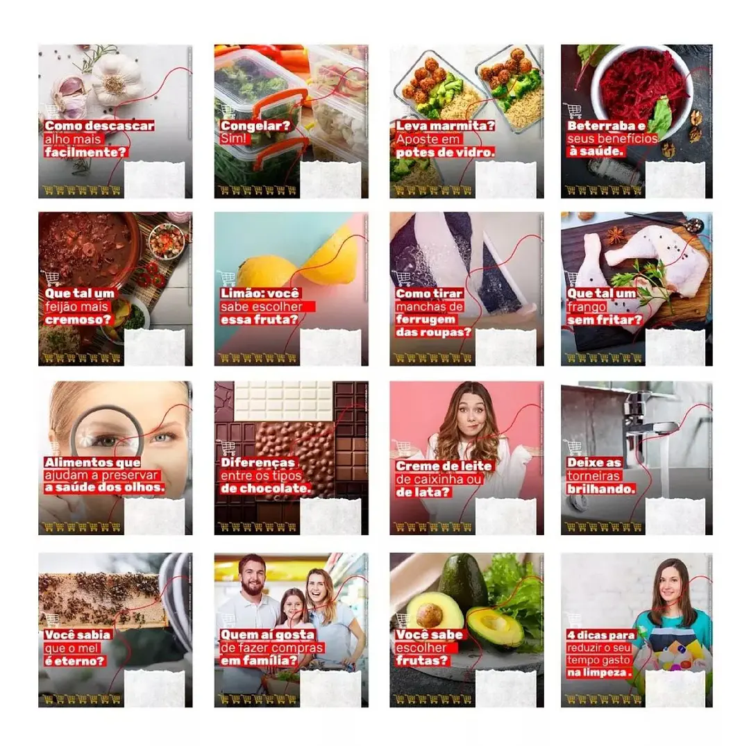 130 Artes Mídias Sociais Supermercados Editáveis Photoshop + Png 5