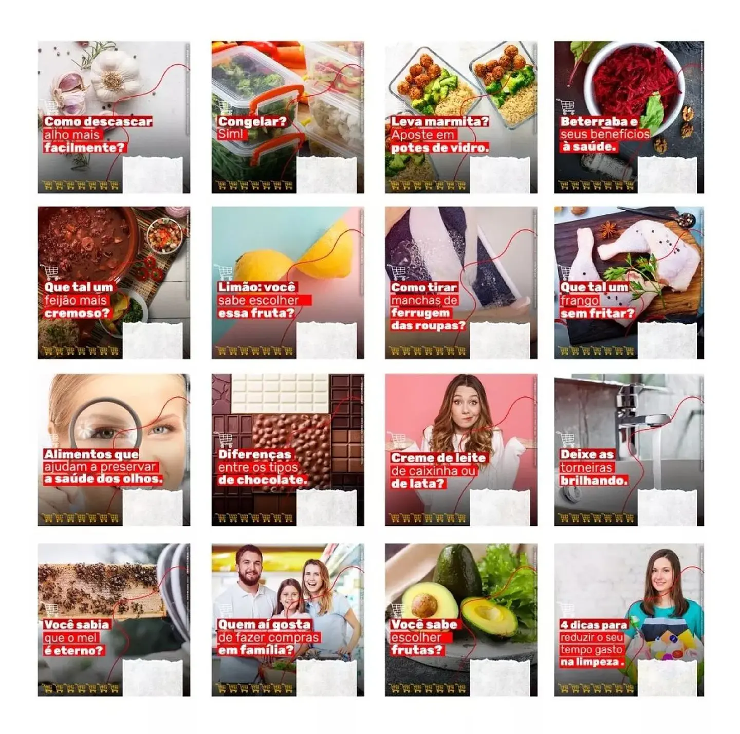 130 Artes Mídias Sociais Supermercados Editáveis Photoshop + Png 5
