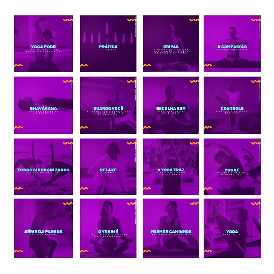 130 Artes Mídias Sociais Yoga Editáveis Photoshop + Png 6