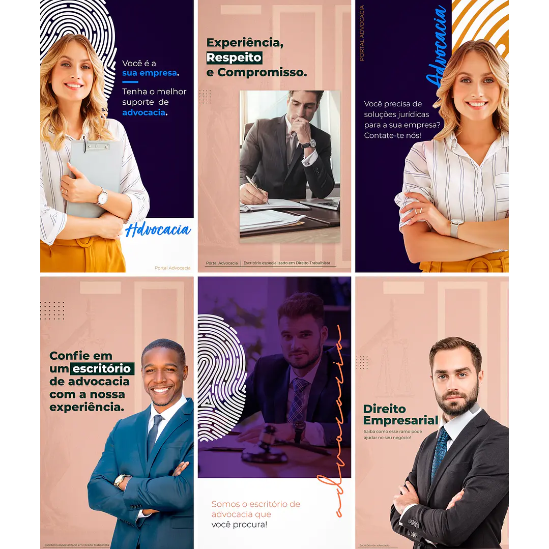 20 Artes Mídias Sociais Advogados Advocacia 2.0 Editáveis Photoshop + Png 2