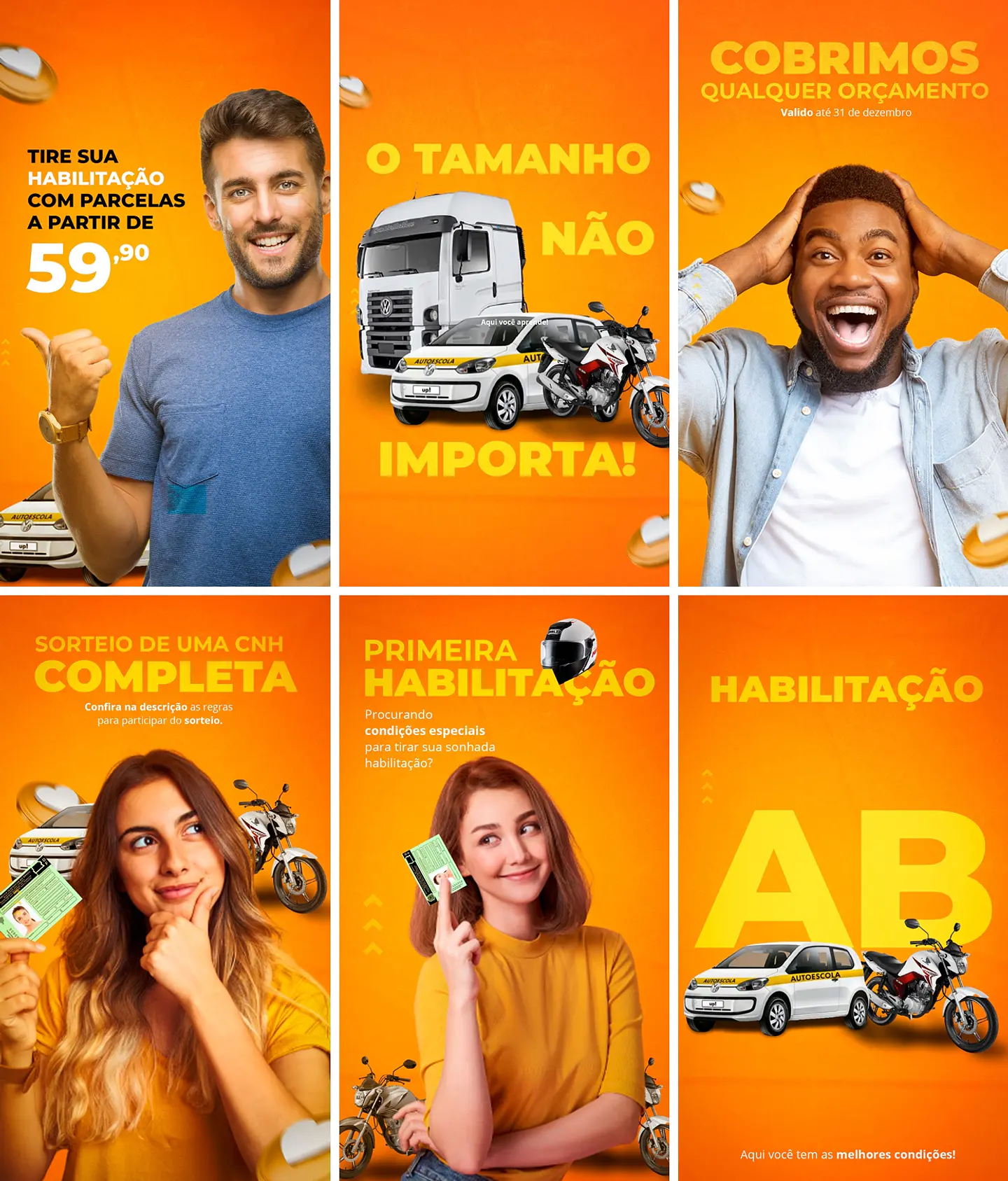 20 Artes Mídias Sociais Auto Escola Editáveis Photoshop + Png 2