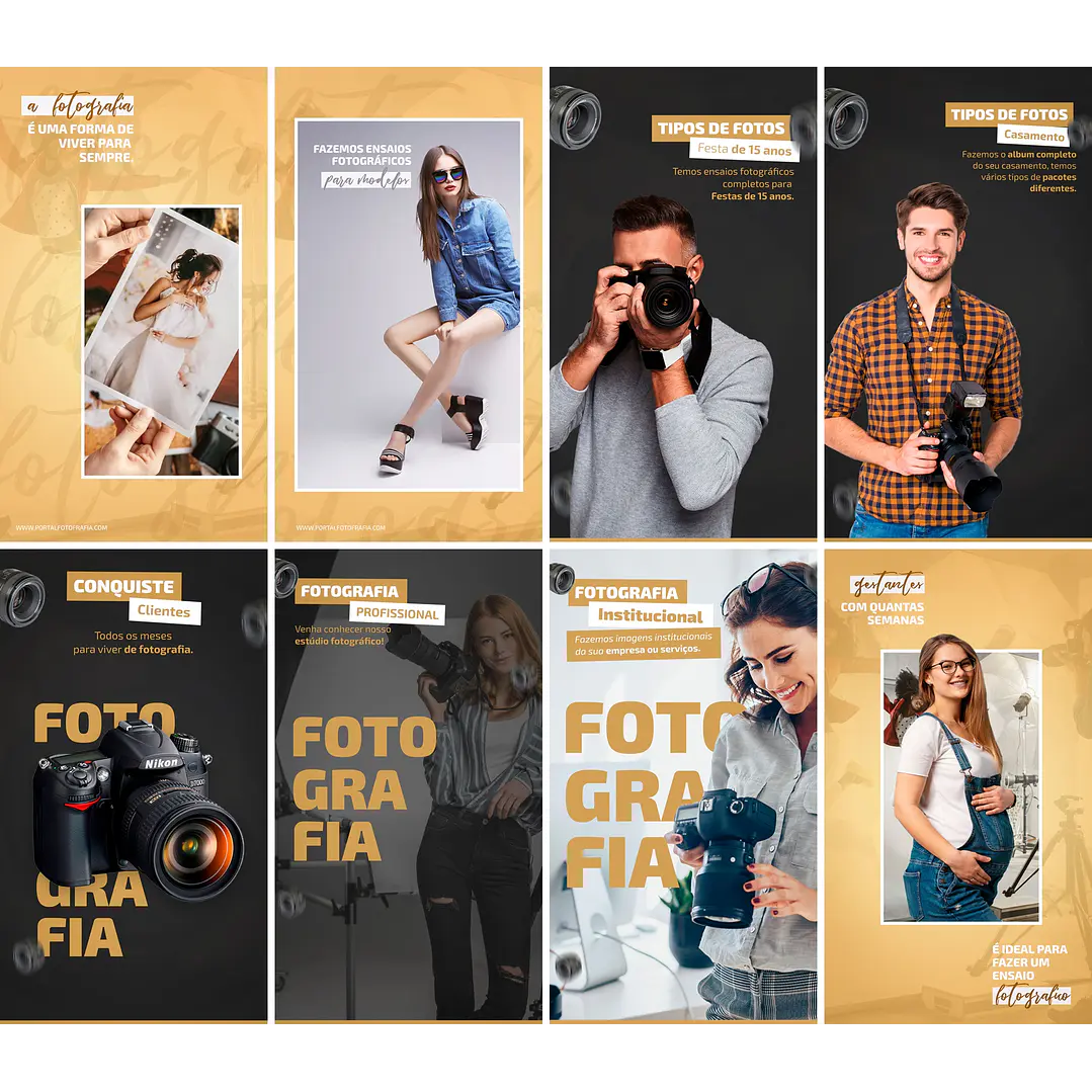 20 Artes Mídias Sociais Agencia Fotografos Studio Fotografico Editáveis Photoshop + Png 2
