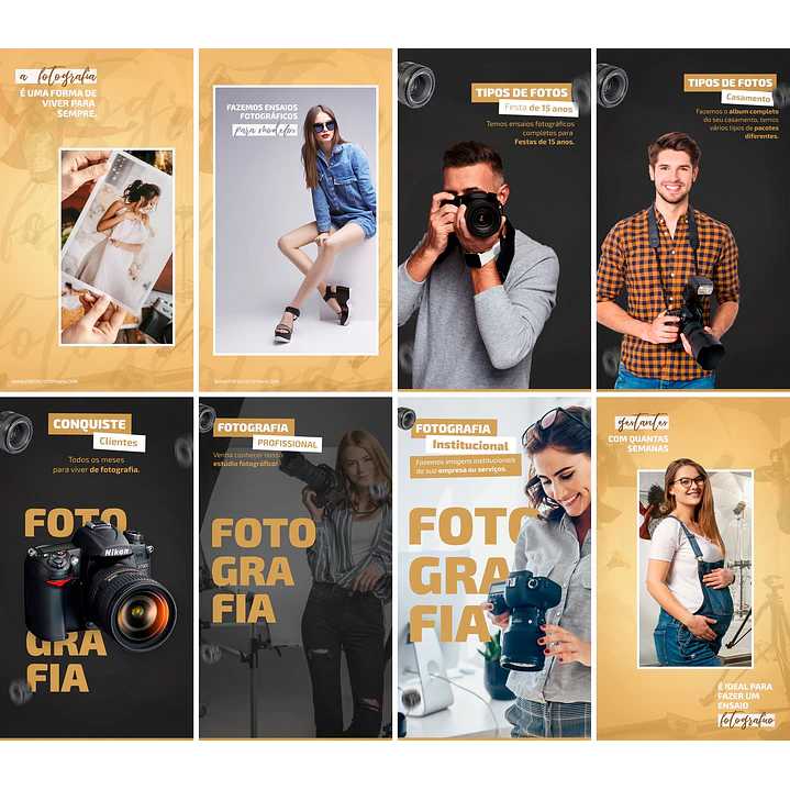 20 Artes Mídias Sociais Agencia Fotografos Studio Fotografico Editáveis Photoshop + Png 2