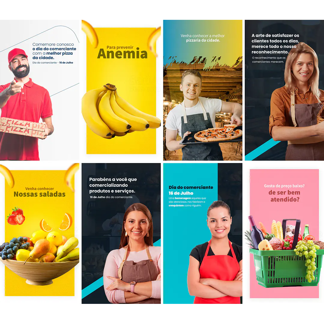 20 Artes Mídias Sociais Comerciante Vendas Editáveis Photoshop + Png 2
